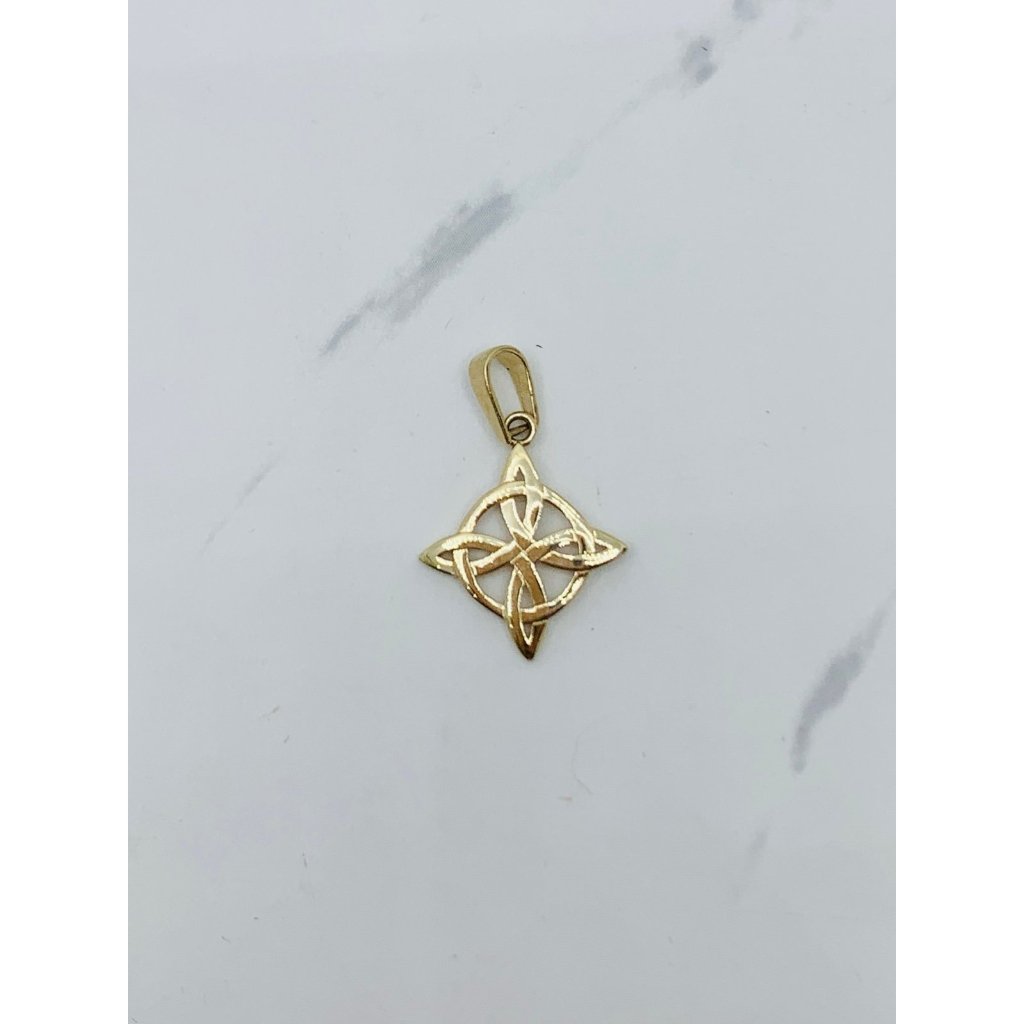 14k Gold Pendant - Real Gold 100% Witch’s Knot Nudo De Bruja